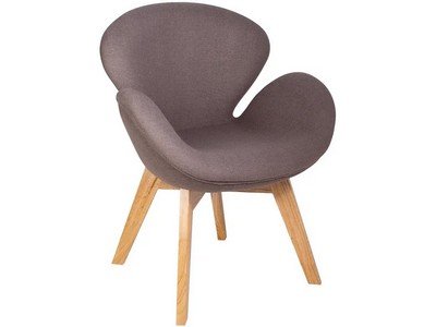 Кресло Swan Wood legs (Arne Jacobsen) A062 кашемир